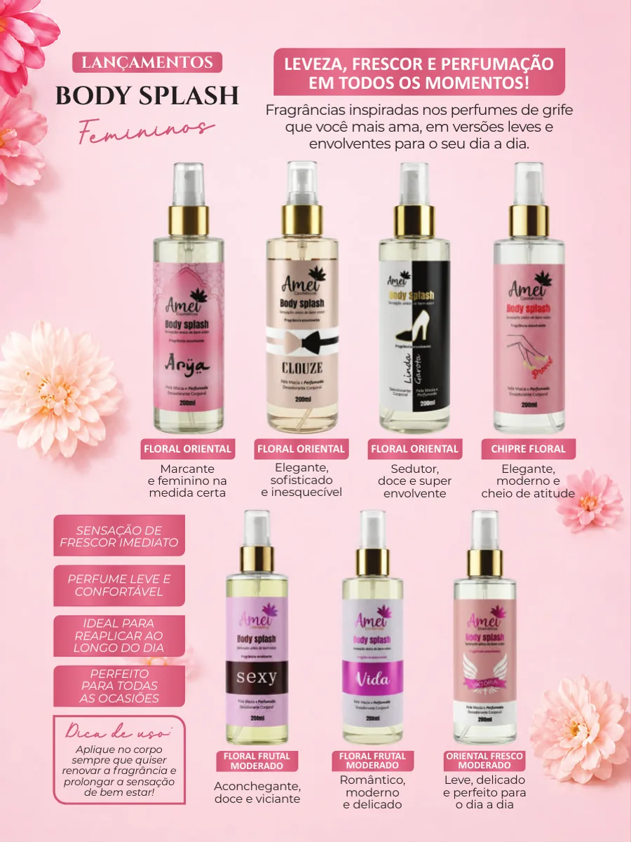 Página do catálogo de fragrâncias Amei Cosméticos