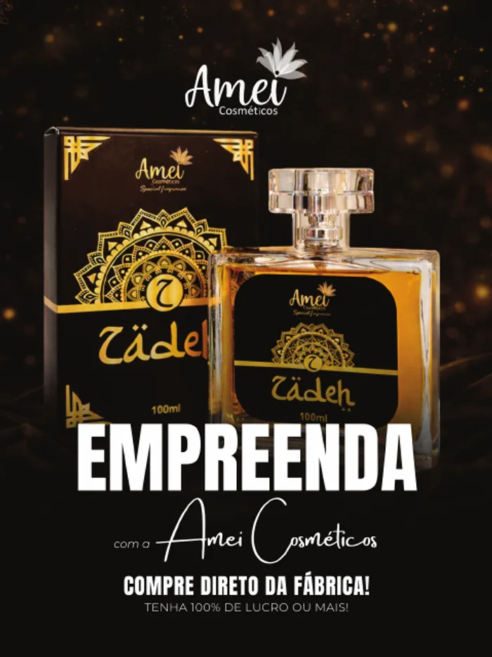 Capa do material da Revenda Oficial Amei Cosméticos