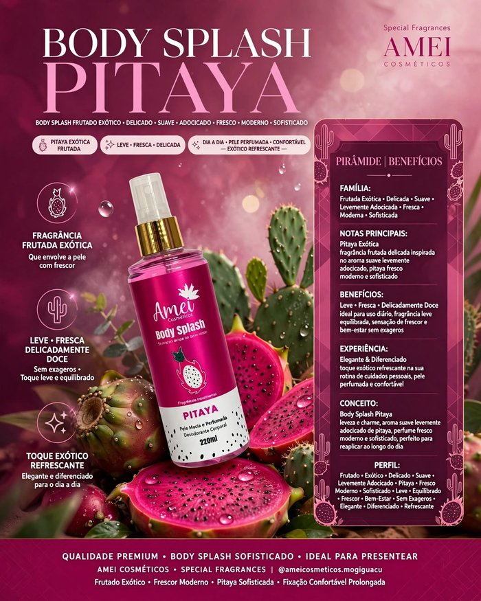 Amei Cosméticos — Body Splash Pitaya
