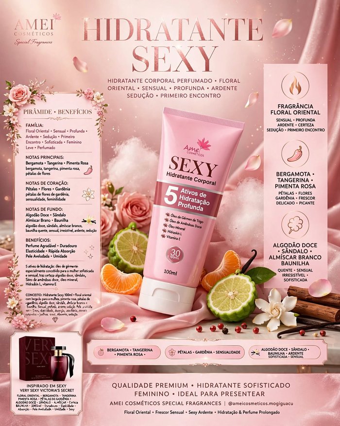 Amei Cosméticos — Hidratante Sexy